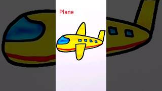 5 steps to draw a plane #shorts #plane #howtodraw