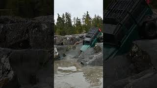 Traxxas Trx4m Land Rover Defender slippery rock adventure #shorts