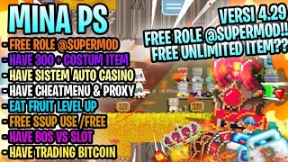 MINA PS | FREE ROLE @SUPERMOD + CHEATMENU 😍😍 | GROWTOPIA PRIVATE SERVER TERBARU | BEST GTPS 2023