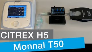 CITREX H5 App to test and verify a Monnal T50 ventilator