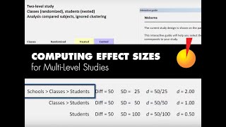 Computing Effect Sizes for Multi-Level Studies