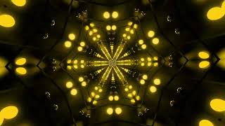 1 Hour Glowing Gold Lights Neon Tunnel Party Disco background   Free Video Loops   Seamless