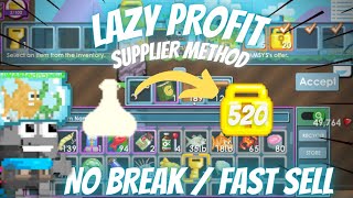 LAZY PROFIT - SUPPLIER METHOD NO BREAK/FAST SELL l Growtopia