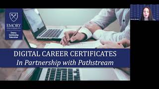 Emory x Pathstream Digital Skills Certificates Webinar 9/14/21