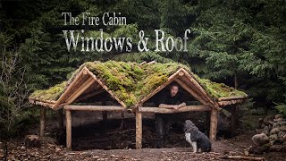 Bushcraft Build: 6 Shelter/Fire Cabin - Windows & Roof.