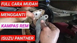 cara mudah dan benar mengganti kampas rem belakang isuzu panther