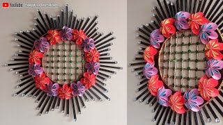 Newspaper Wall Hanging Ideas | Wall Decor Ideas | Paper Flower Wall Hanging New Ideas