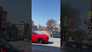 Dodge challenger scat pack  speed through a traffic  light 🚦 🔥