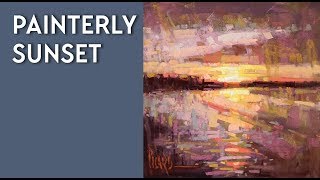 Painterly Sunset Painting Demo