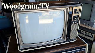 Mint Condition Woodgrain CRT feat. 1975 Sanyo 91C61 Color TV!