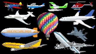 Things that Fly - Book Version - Aircraft - Air Vehicles - The Kids' Picture Show (Learning Video)