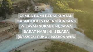 Gempa Terkini M 5.1 Guncang Sukabumi, Jawa Barat