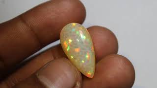 13.60 ct, Natural Ethiopian honeycomb Opal.