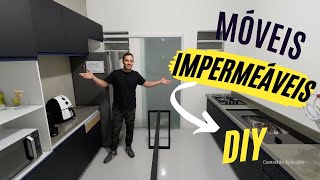 Móveis de MDF a prova d’água ? Eu fiz todos dessa cozinha assim