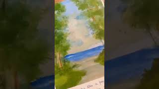 scenery painting|| Art today || #drawing