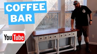 How I Turned A Console Table Into A Coffee Bar