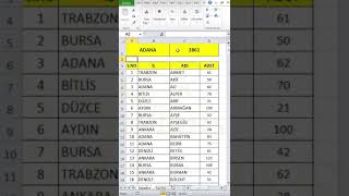 #Excel Arama Hücresindeki Hariç Arama Yapmak (Değil-Olmayan)