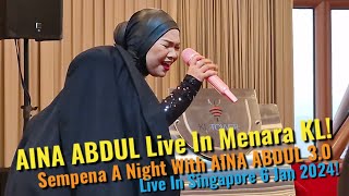 AINA ABDUL Persembahan Live Menara KL! |  Sempena Konsert AINA ABDUL 3.0 Live In Singapore!