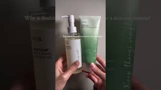 Double cleansing 💚#doublecleanse #cleansingoil #koreanskincare #kbeauty #aesthetic #viral #trending