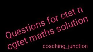 Ctet old question paper solution maths//july 2019.