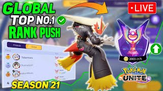 Global Top Rank No.1 Push! Day 12 Let's do it Live | Pokemon unite