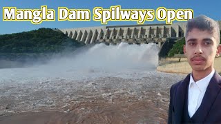 Mangla Dam Spilways Open|Mangla Dam History In Urdu 2024|Mangla Dam Fishing|Mangla Dam Pakistan