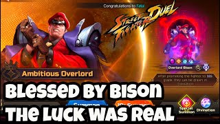 INSANE LUCK IN THESE OVERLORD BISON AND ACTION GUY SUMMONS blessed by bison Street Fighter Duel