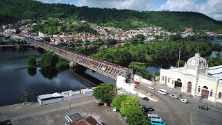 Rio Paraguaçu e a ponte de ferro D.Pedro II em Cachoeira de São Felix / BA - 29 de dezembro de 2022