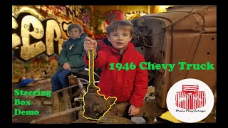 1946 Chevy Truck Restoration (Steering box removal) LS swap project  Barn Find Truck Restoration