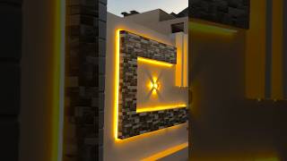 Beautifull light design in outer wall #shorts #lightdesign #civilengineering