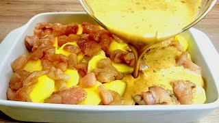 Ein Hühnchen-Kartoffel-Rezept, das Sie ganz einfach zu Hause zubereiten können, es ist so lecker !