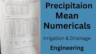 I How To Calculate Mean Precipitation I Precipitation Numericals I #irrigation #engineering #civil