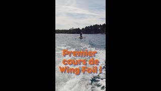 Premier cours de Wing Foil ( et beaucoup de chutes!) 🙃 #wingfoil #shorts