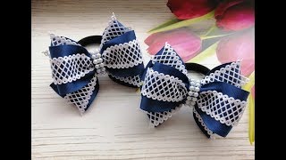 Простые школьные бантики МК КАнзаши / Simple school bows /  Simples escolares fitas