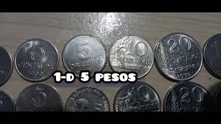 lindo lote de moedas 1-2- e 5 centavos  do ano de 1969