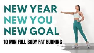 NEW YEAR, NEW YOU, NEW GOAL✨10 MIN Full Body Fat Burning Workout at Home