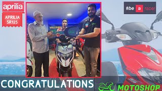 #ApriliaSR125 Delivery Ceremony of Mr. KHANDAKAR ALFATA ELAHI from #MOTOSHOP #apriliastore #kolkata