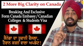 Breaking And Exclusive Form Canada Embassy / Canadian Colleges  & Students Visa...