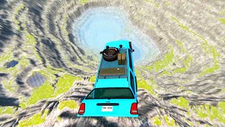 Cars vs Leap of Death Realistic Crashes BeamNG drive #85 | BeamNG