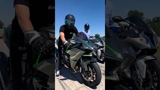 Ninja h2 vs BMW s1000 rr exhaust sound shorts video || #shorts #exhaustsound  #youtubeshorts #status