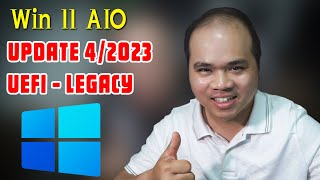 Win 11 AIO Update mới nhất tháng 4/2023 đã Build xong. Test Kỹ trước khi chia sẻ cho anh em tải