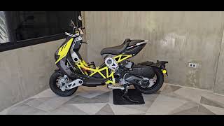 Italjet Dragster 200cc Anthracite Yellow Color 2024 Walkaround