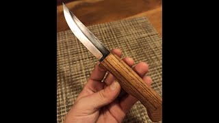 Knife making: A Nordic Puukko Knife from Zebra Wood and Carbon Steel