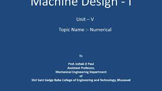 61 Unit V  Numerical  2