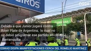 PREVIA JUNIOR Y RIVER PLATE: LAS PROTESTAS CERCA DEL ESTADIO ERA UN CAOS