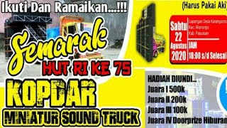 KOPDAR Miniatur sound truck KARANGSONO Wonorejo Pasuruan | SJP pro audio