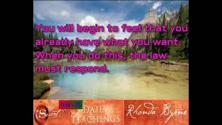 The Secret # Daily teachings # Rhonda Byrne # DAY75