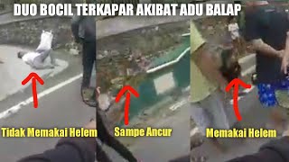 Dua Bocil Terkapar Nabrak Pembatas Jalan||Pulang Dari Ngevlog Menemui Kejadian Seperti ini