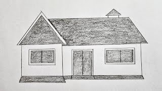 How to draw a House easily | বাড়ি অংকন |