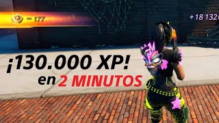 ¡CONSIGUE 130.000 XP en FORTNITE en 2 MINUTOS! ¡COMO SUBIR RÁPIDO DE NIVEL en FORTNITE!